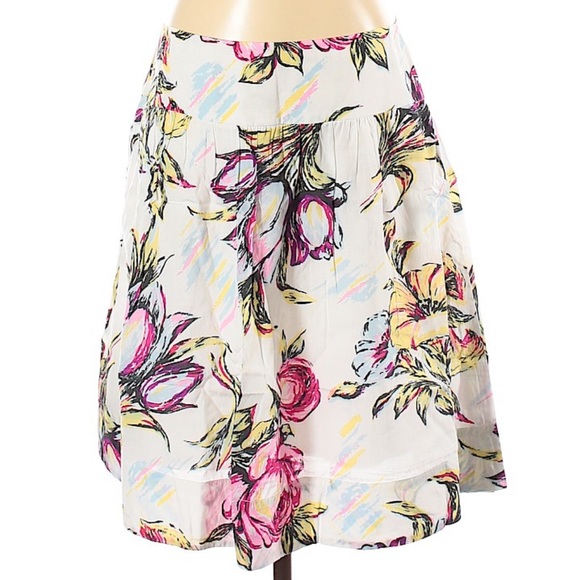 CAbi Dresses & Skirts - Cabi Afternoon Garden White Pink Floral skirt E